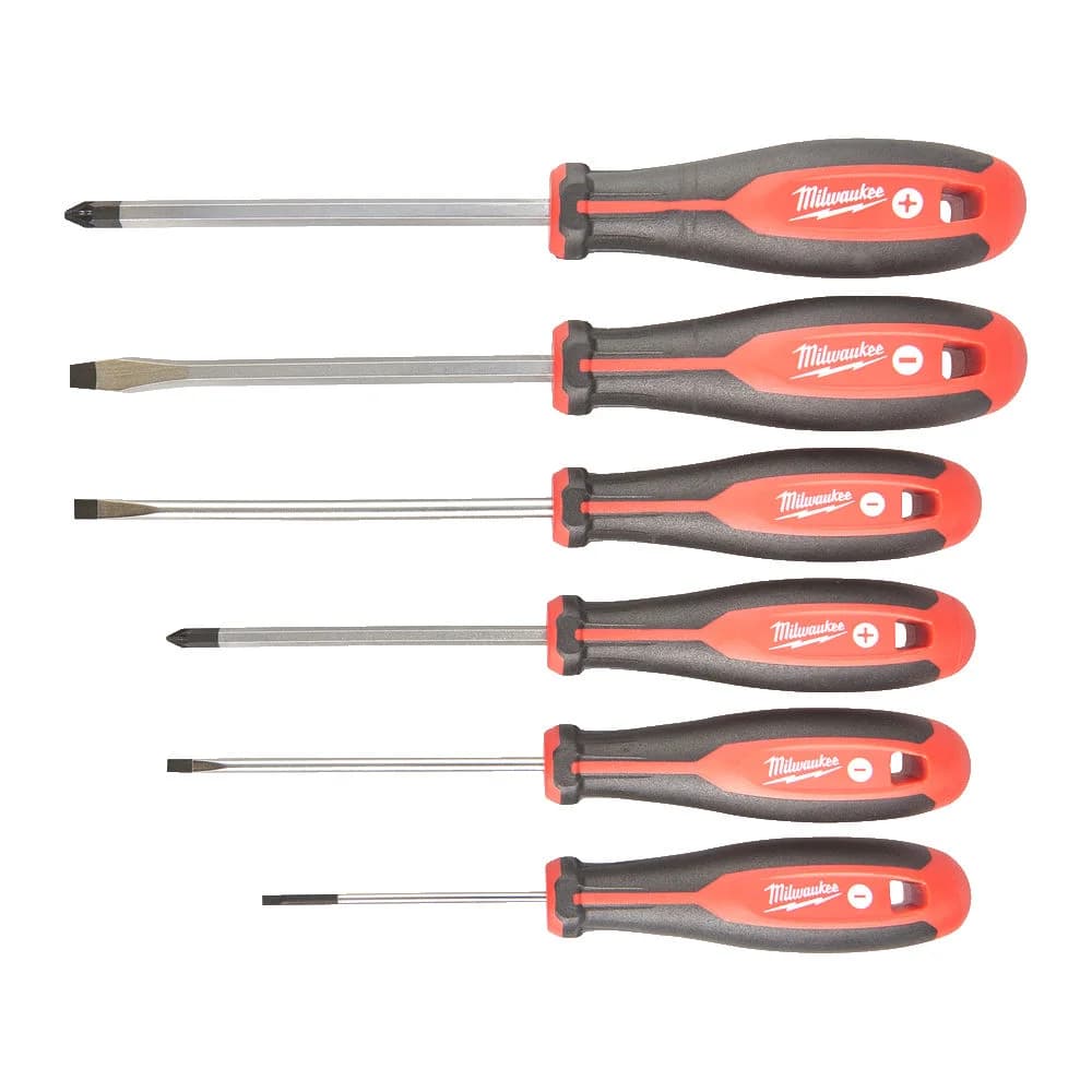 Milwaukee 6-Piece Screwdriver Set, PZ and Flat Head, 4932471806
