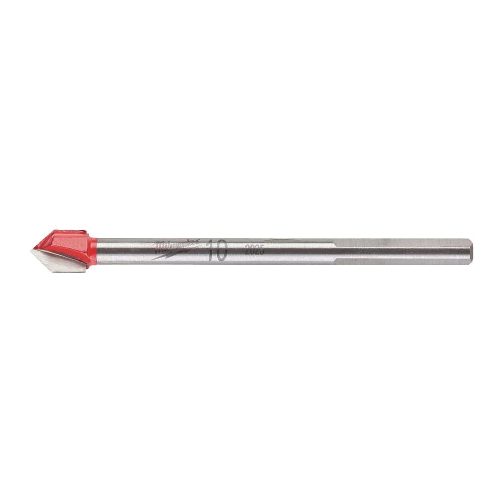 Milwaukee 10 x 95 mm Glass and Tile Drill Bit, Carbide Tip, 4932471960