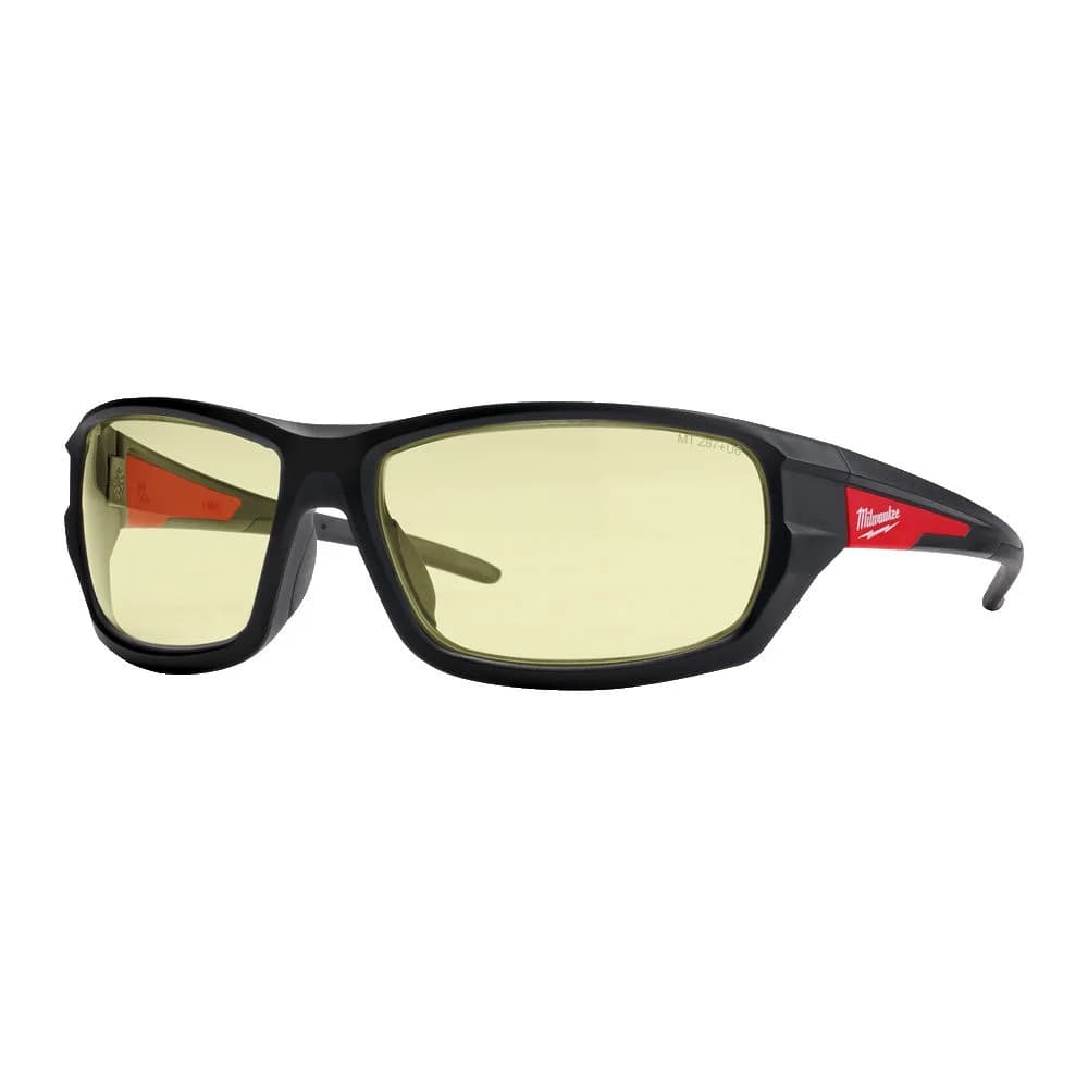 Milwaukee Performance Safety Glasses with Yellow Anti-Scratch Lenses, Model 4932478928