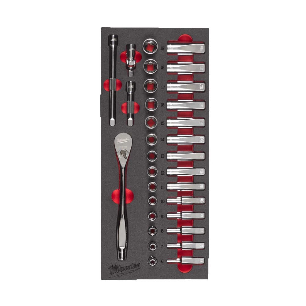 Milwaukee 32-Piece 3/8\" Socket and Bit Set with Case