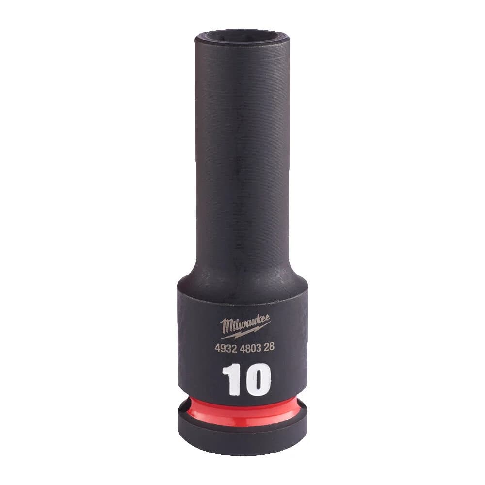 Milwaukee SHOCKWAVE Impact Duty Long Hex Socket 1/2" Drive 10mm