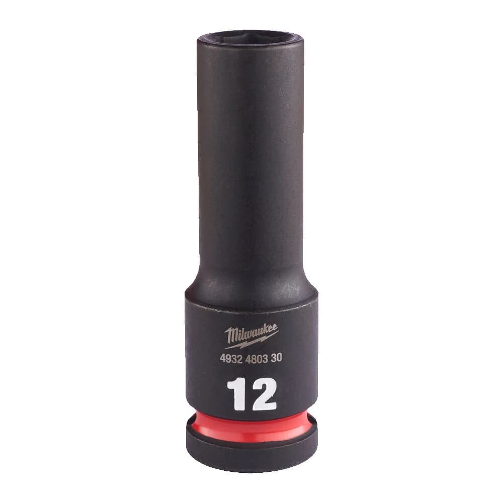 Milwaukee SHOCKWAVE Impact Duty Long Hex Socket 1/2" Drive 12mm