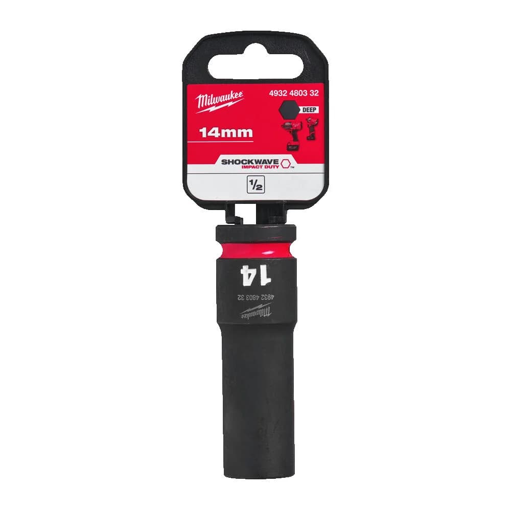 Milwaukee SHOCKWAVE Impact Duty Long Socket 1/2" Drive 14mm 4932480332