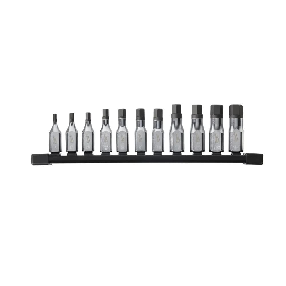 Milwaukee 1/2\" Drive Hex Bit Socket Set, 11 Pieces (4932480567)