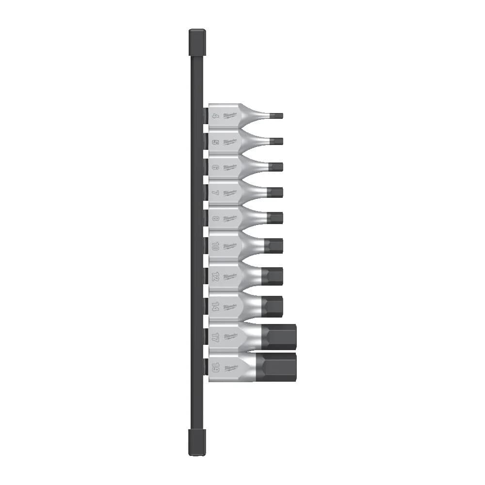 Milwaukee Hex Socket Set 1/2\" Drive, 10 Pieces, 4932480853