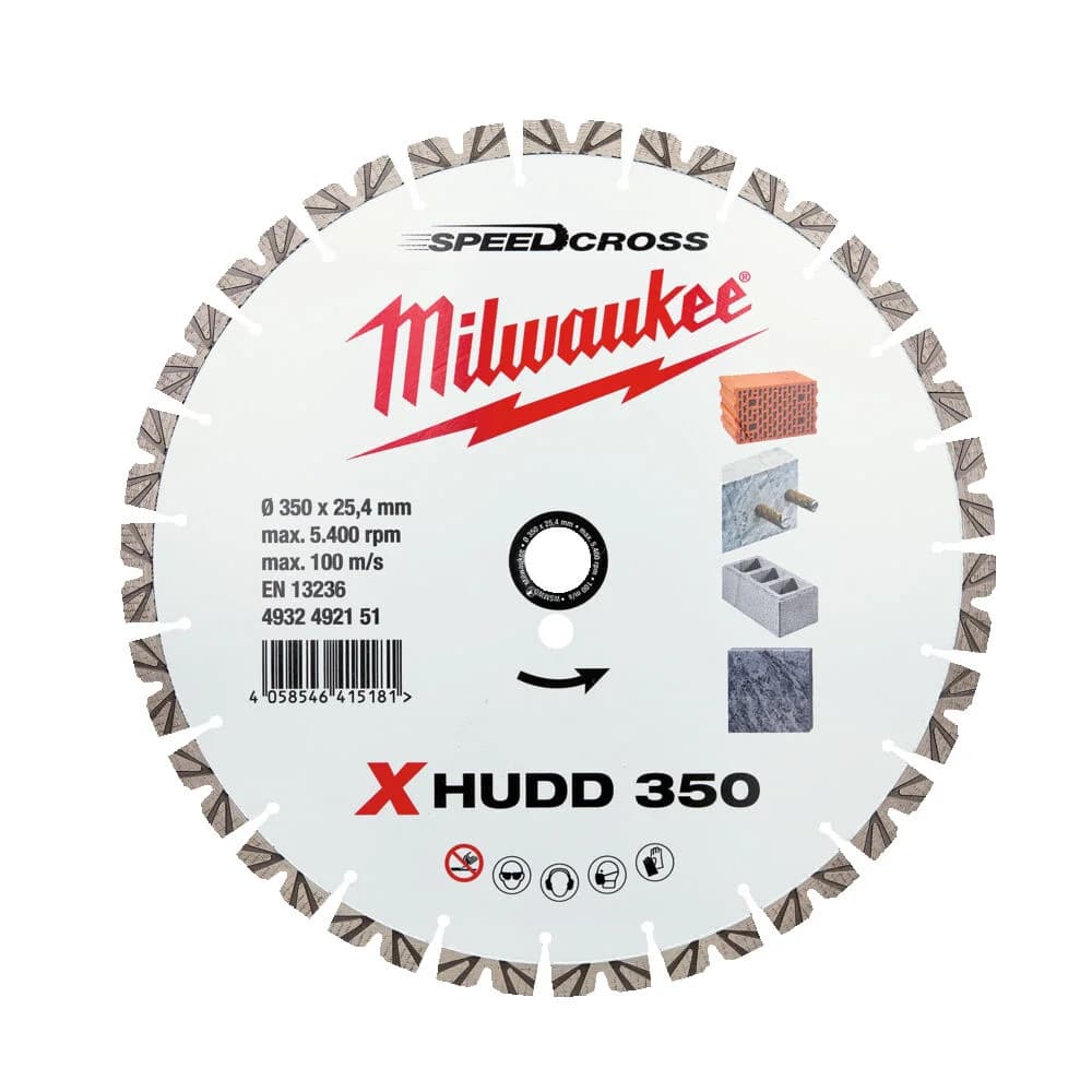 Milwaukee XHUDD 350 mm Diamond Cutting Disc, 25.4 mm Bore