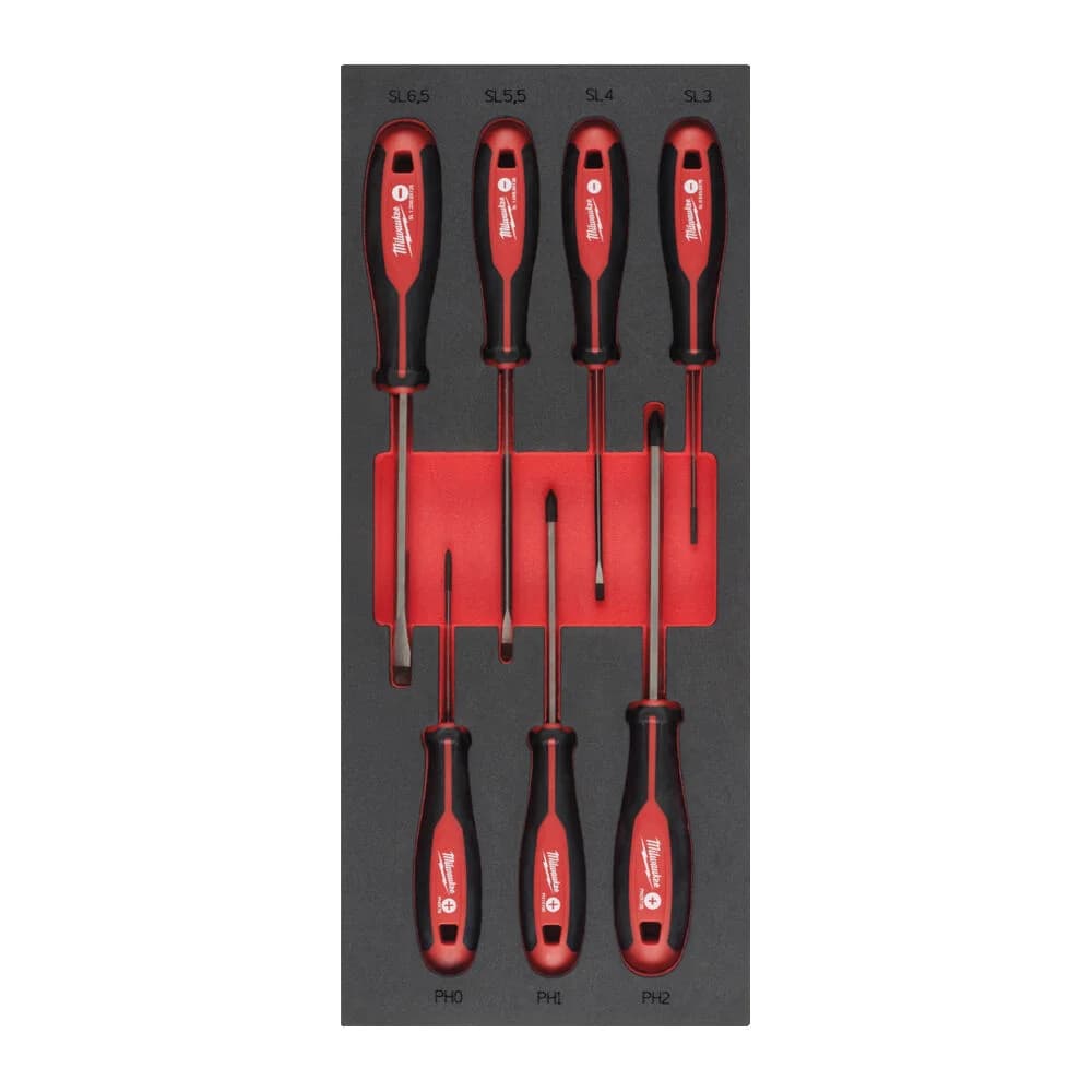 Milwaukee Tri-Lobe Screwdriver Bit Set with Foam Insert, 7 Pieces