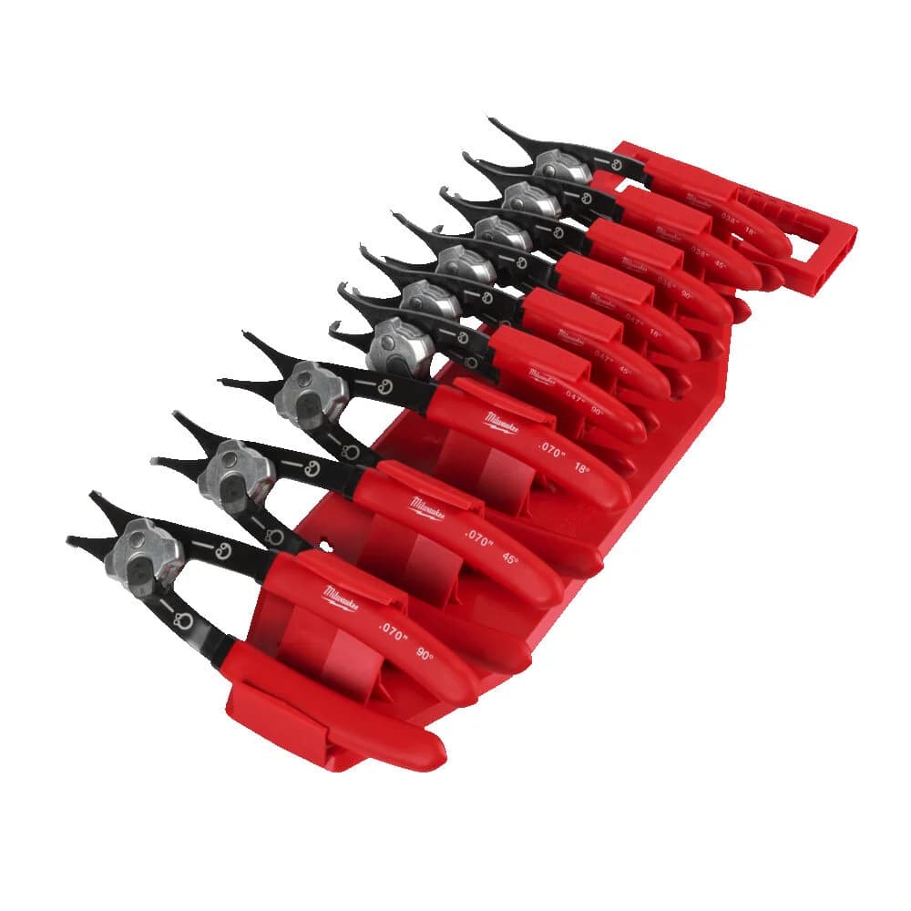 Milwaukee 9-Piece Snap Ring Plier Set with Magnetic Storage Case