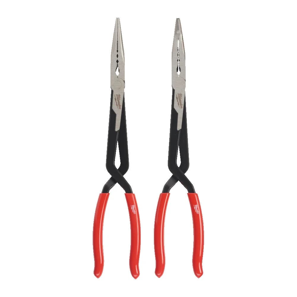 Milwaukee 2-Piece Long Nose Pliers Set with Dual Pivot Points