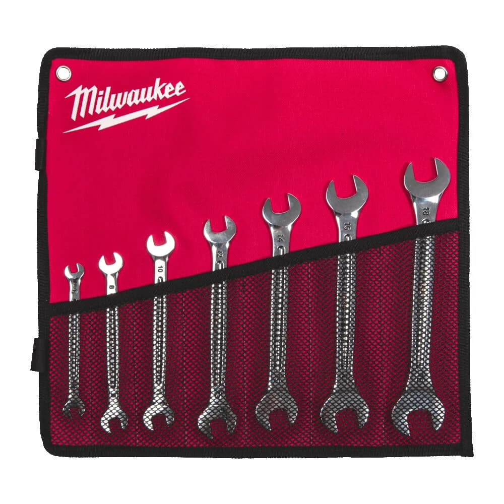 Milwaukee 7-Piece German Pattern Double Open-End Wrench Set, 6-19 mm