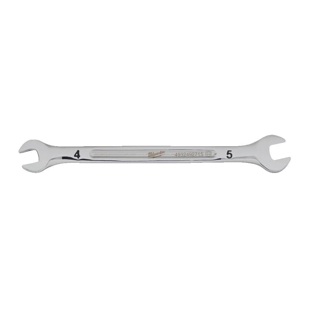 Milwaukee German-Type Wrench 4x5 mm, Double-Ended, Chrome-Plated