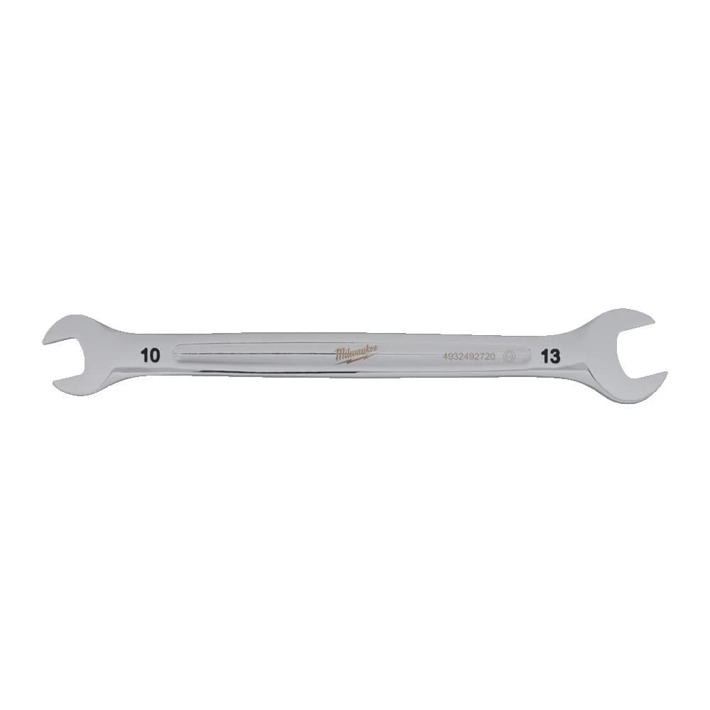 Milwaukee 10x13mm Double Open-Ended Wrench, 172mm, Chrome Finish