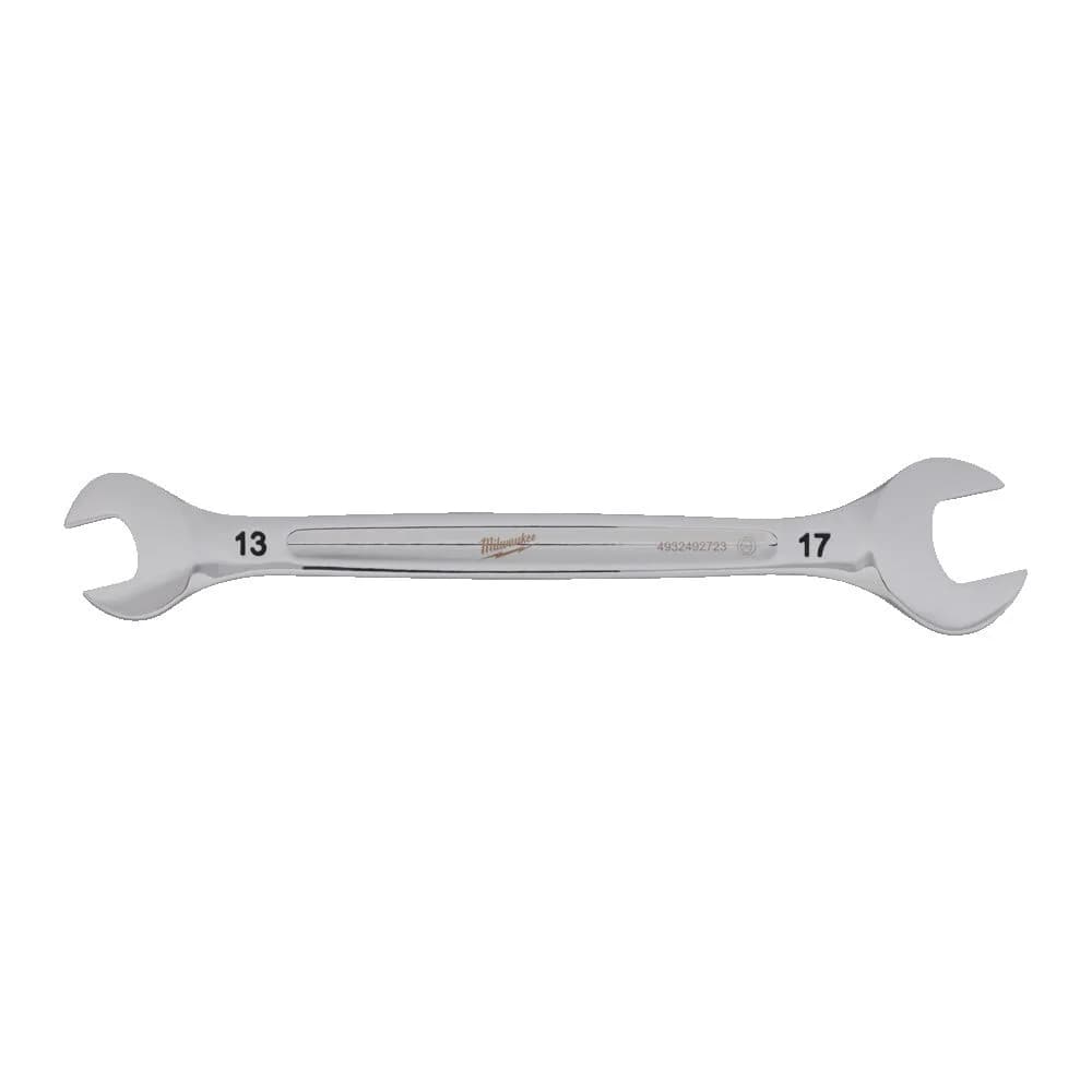 Milwaukee 13x17mm Double Open-Ended Wrench, 199mm, Chrome Finish