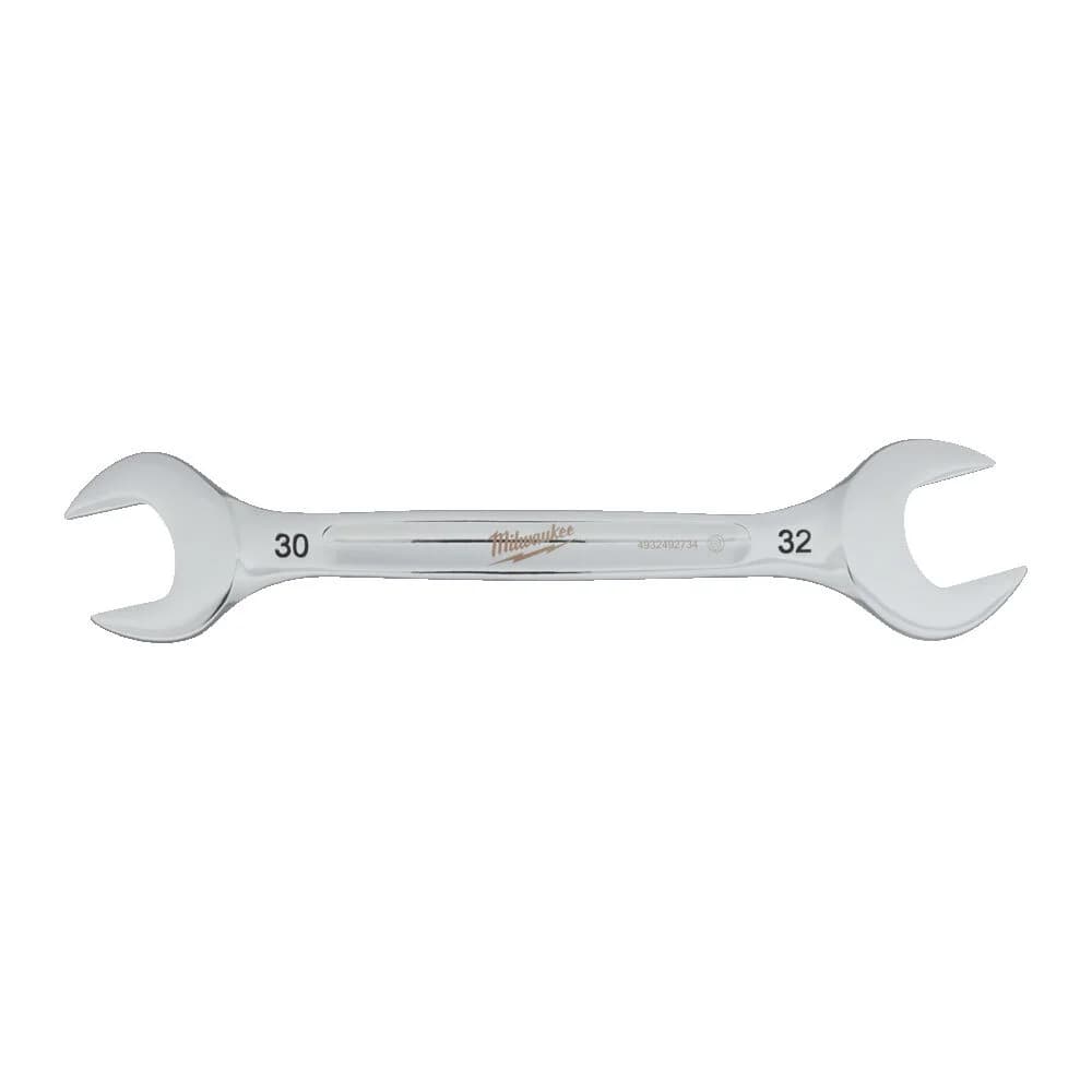 Milwaukee 30x32mm Double Open-Ended Wrench, Chrome Finish