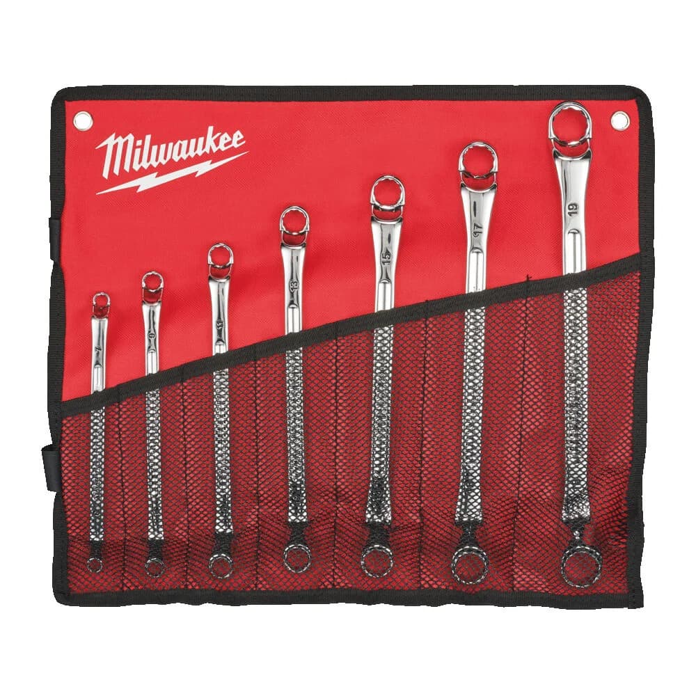 Milwaukee Offset 75° Double Open-End Wrench Set, 7 Pieces (4932492737)