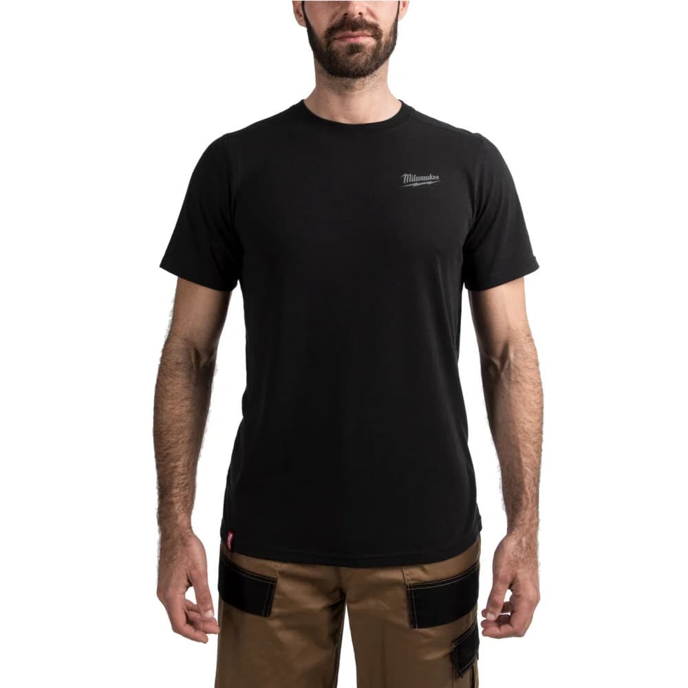 Camicia da lavoro a maniche corte Milwaukee HT SS BL M 4932492964 con cuciture rinforzate