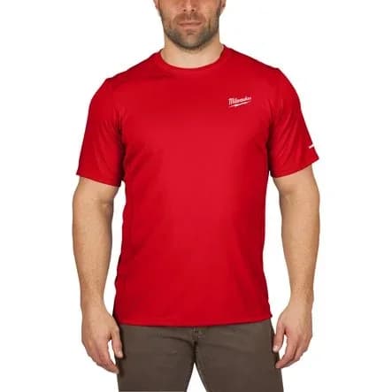 Milwaukee Performance Short-Sleeve Work Shirt, Red, Size M