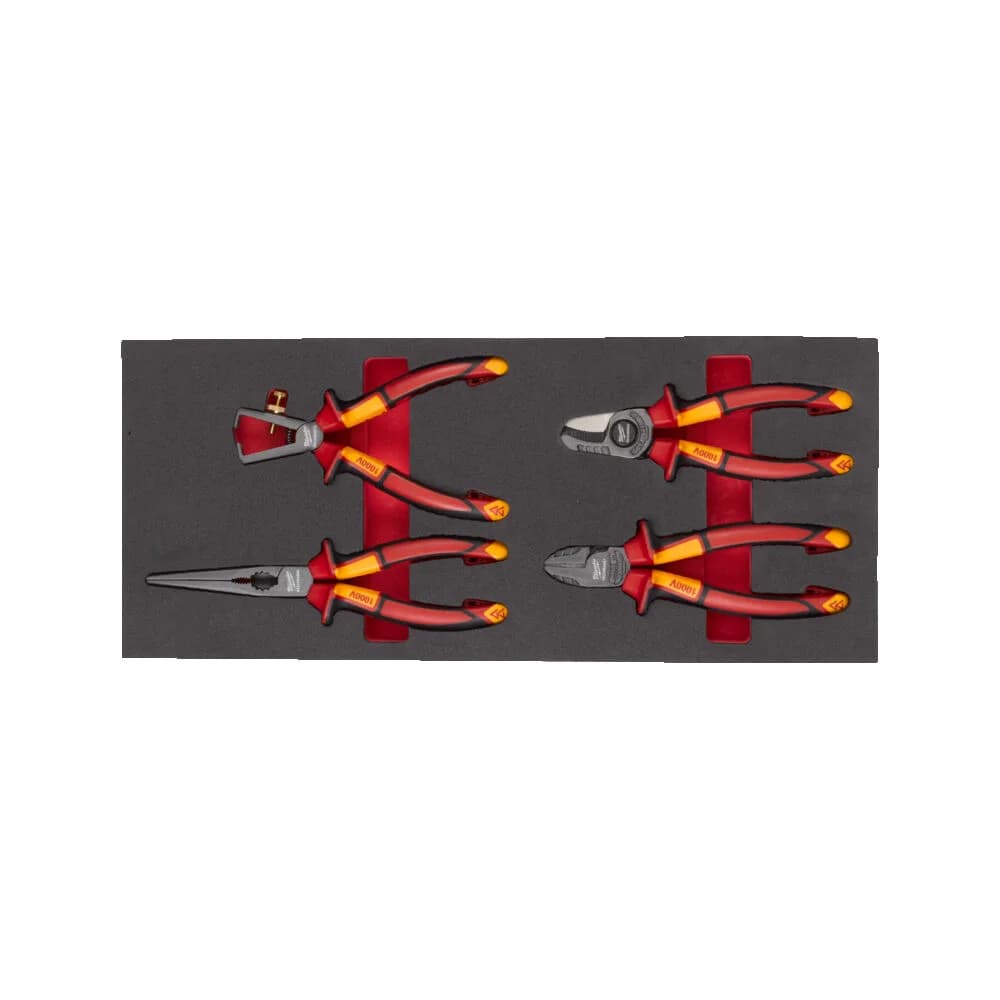 Milwaukee VDE Insulated Pliers Insert for Tool Storage (4-Piece Set)