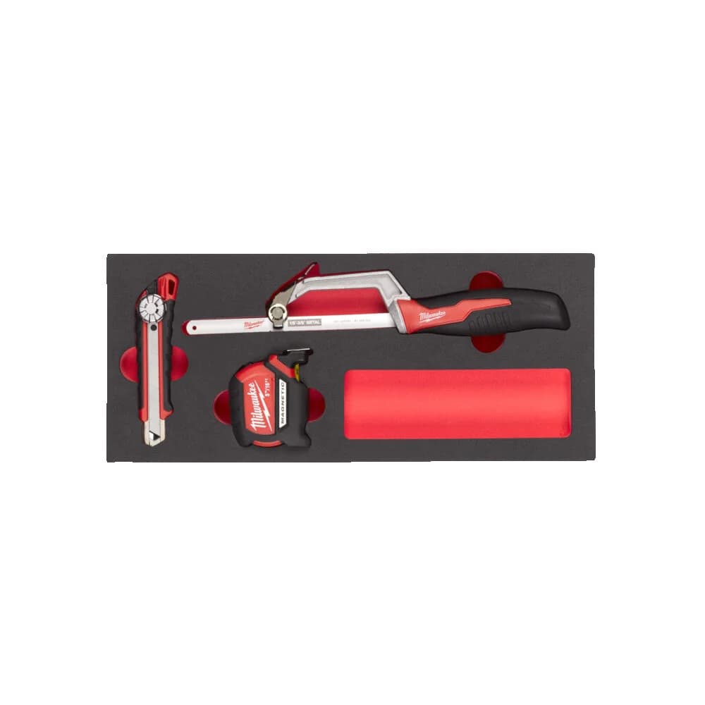 Milwaukee Tool Organizer Foam Insert Set for Measuring and Cutting, 3 Pieces