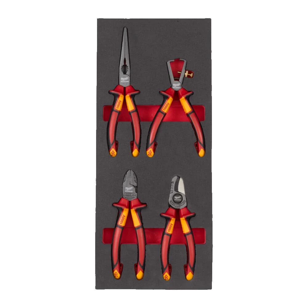 Milwaukee VDE Insulated Pliers Foam Insert Set 4-Piece (4932493460)