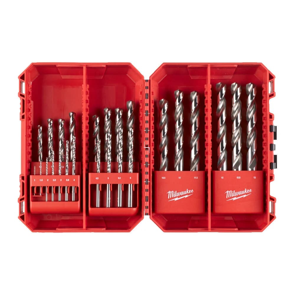 Milwaukee Thunderweb HSSG Silver Steel Drill Bit Set, 25 Pieces, 4932493870