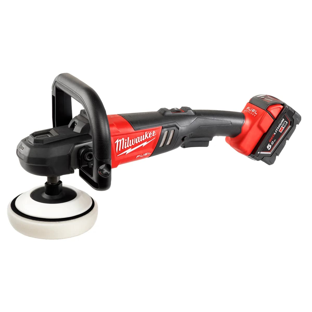 Milwaukee M18 FUEL FAP180-502X 180mm Cordless Random Orbital Polisher Kit with 2x M18 B5 Batteries