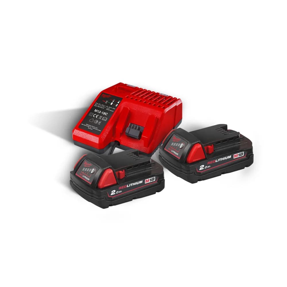 SET BATTERIE E CARICABATTERIE M18 NRG-202 4933459213 MILWAUKEE