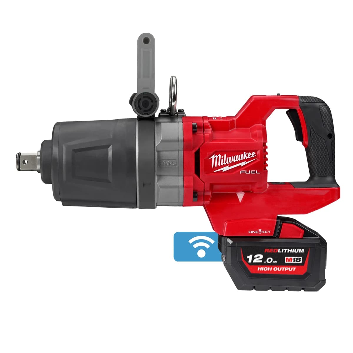 Milwaukee M18 FUEL ONE-KEY 1\" High-Torque Impact Wrench Kit with 12.0Ah Battery and Charger