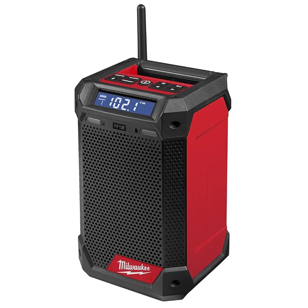 M12 RCDAB+ Bluetooth Jobsite Radio with DAB+/AM/FM, IP54, and USB Charging