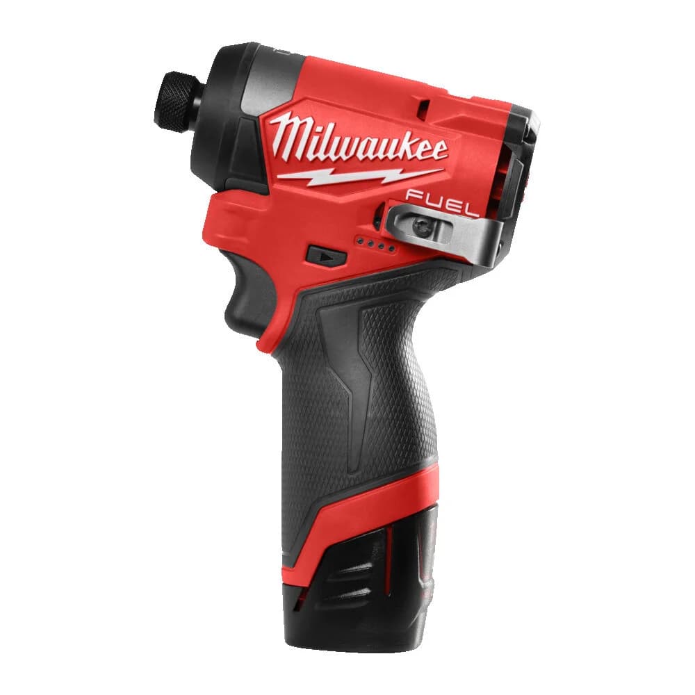 MILWAUKEE M12 FID2-202X FUEL 1/4" Hex Impact Driver Kit with 2 x 2.0Ah Batteries