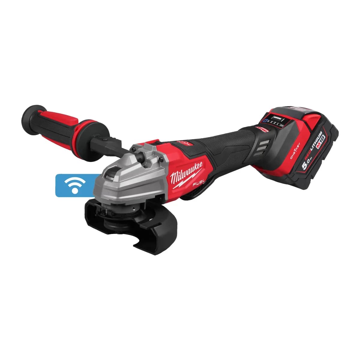 M18 FSAGSVO125X-502X FUEL 125mm Cordless Angle Grinder with Safety Features, Kit with 2x M18 B5 Batteries